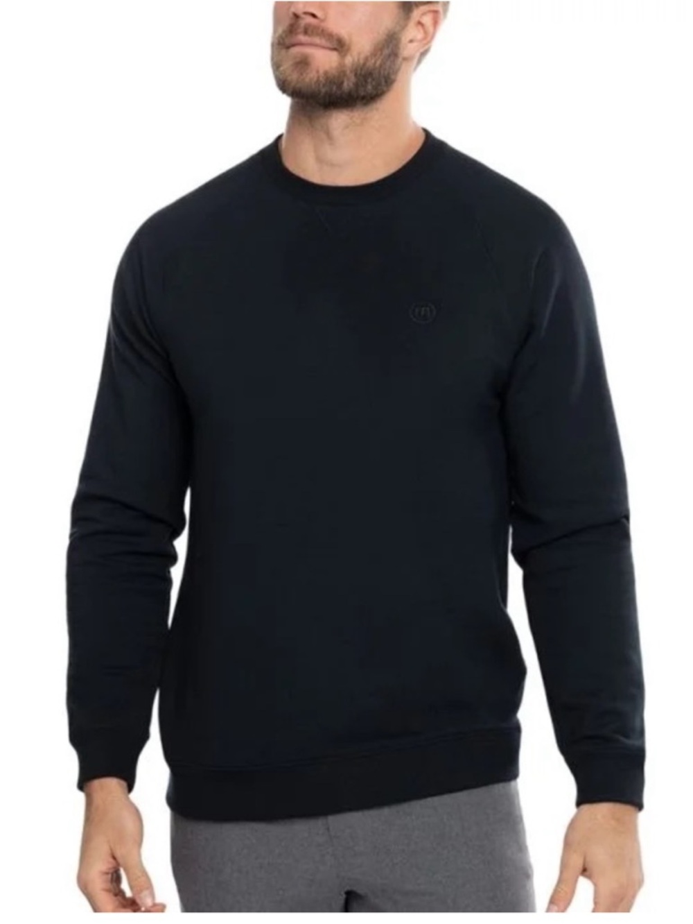 Travis Mathew Black Crewneck
Golf Sweater XXL